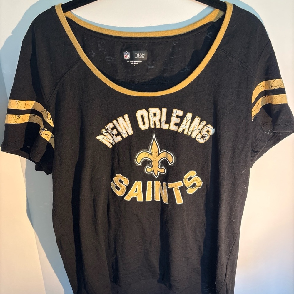 NFL New Orleans Saints Black and Gold Fan Tee